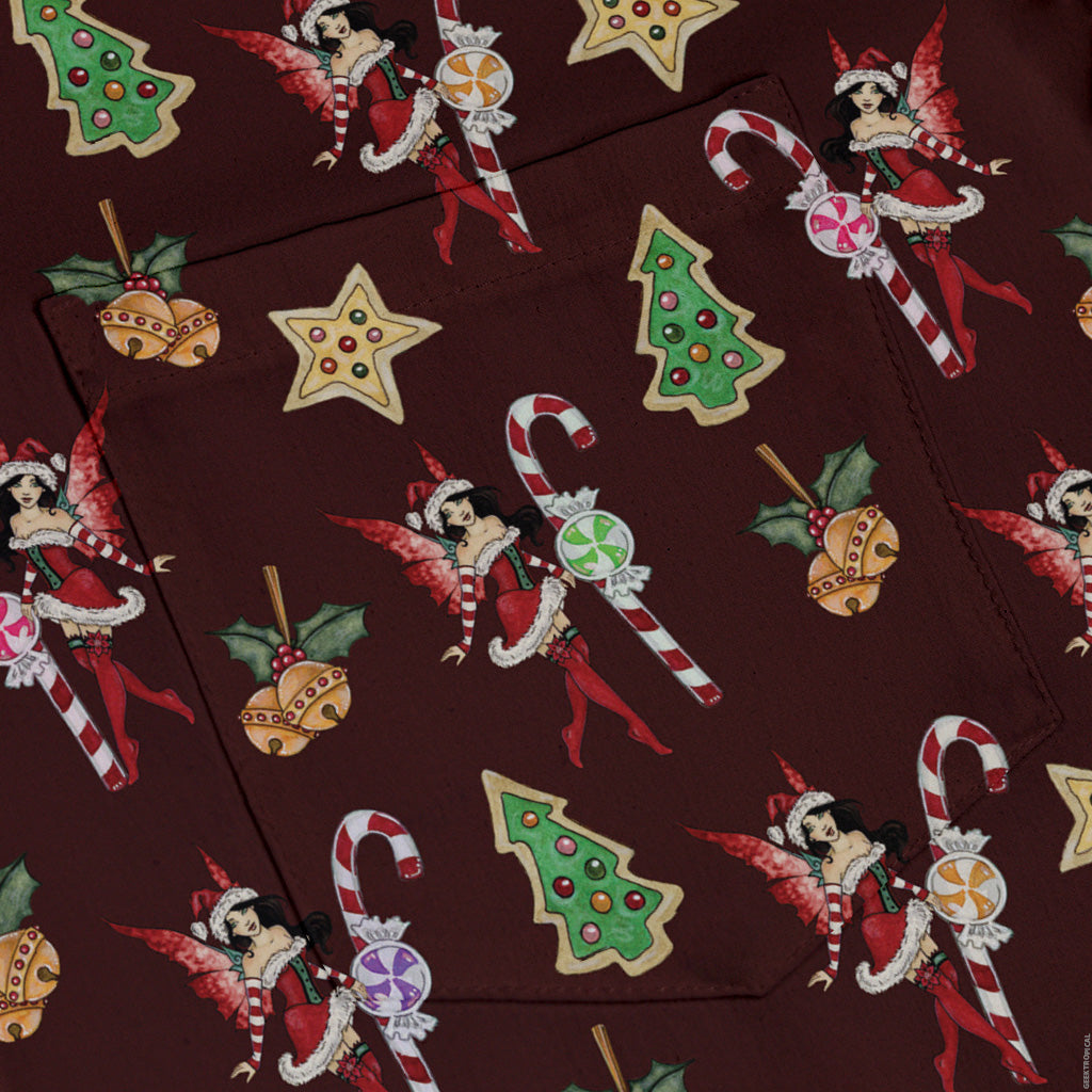 Crimson Faerie Button Up Shirt Pocket