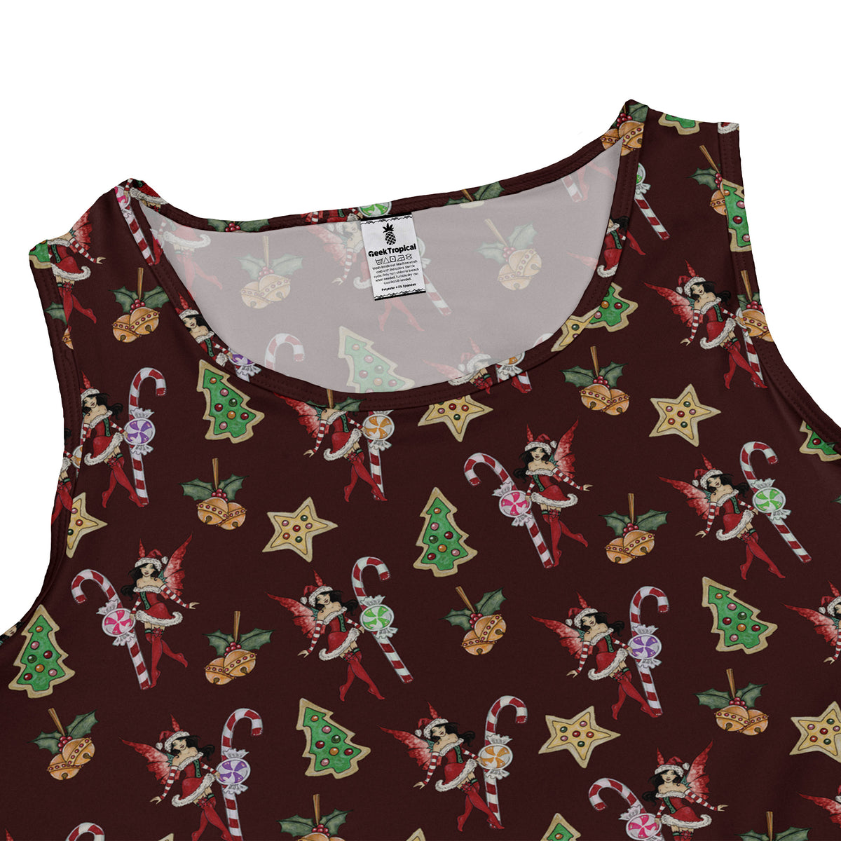 Crimson Faerie Sleeveless Dress close front