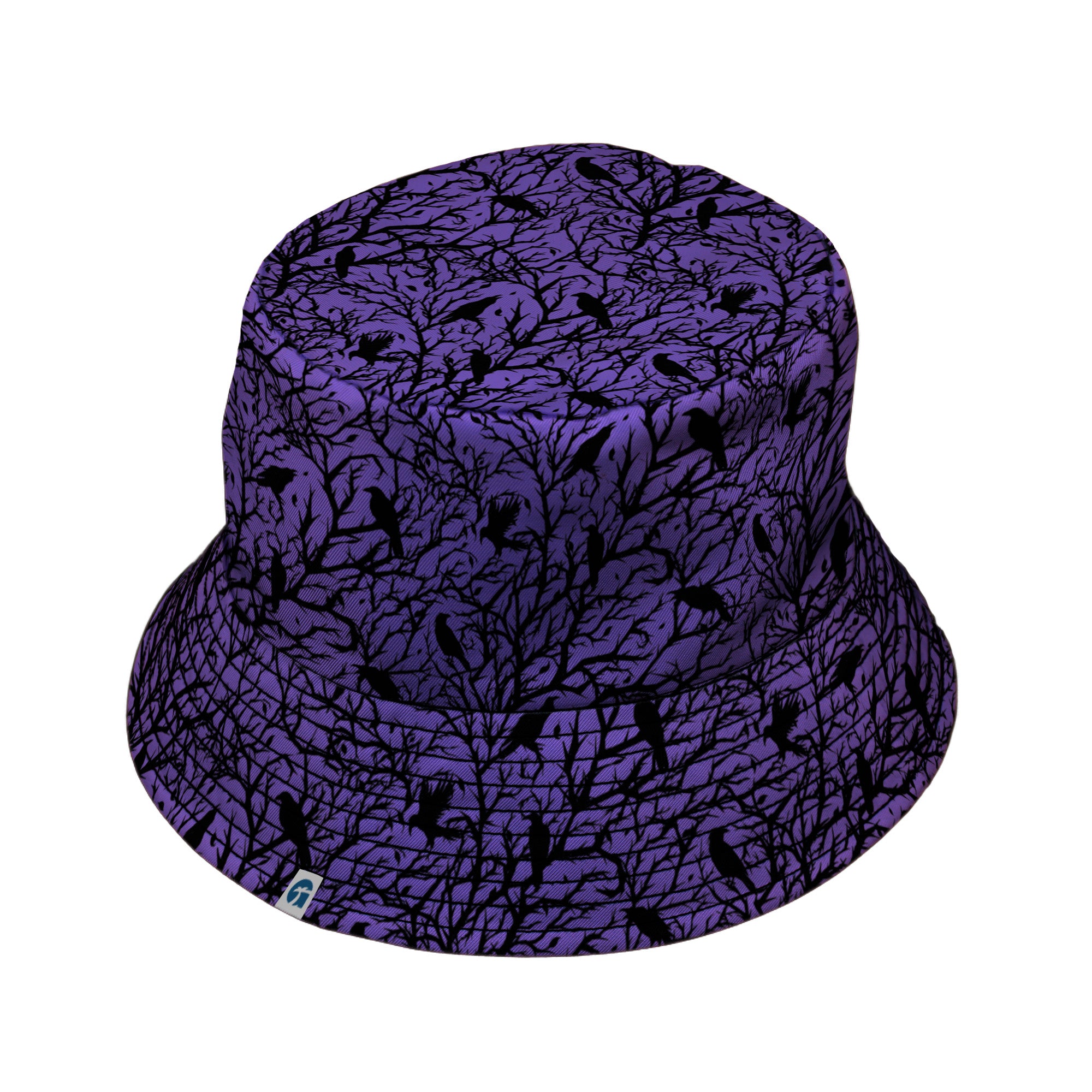 Crows At Dusk Bucket Hat Black Stitching