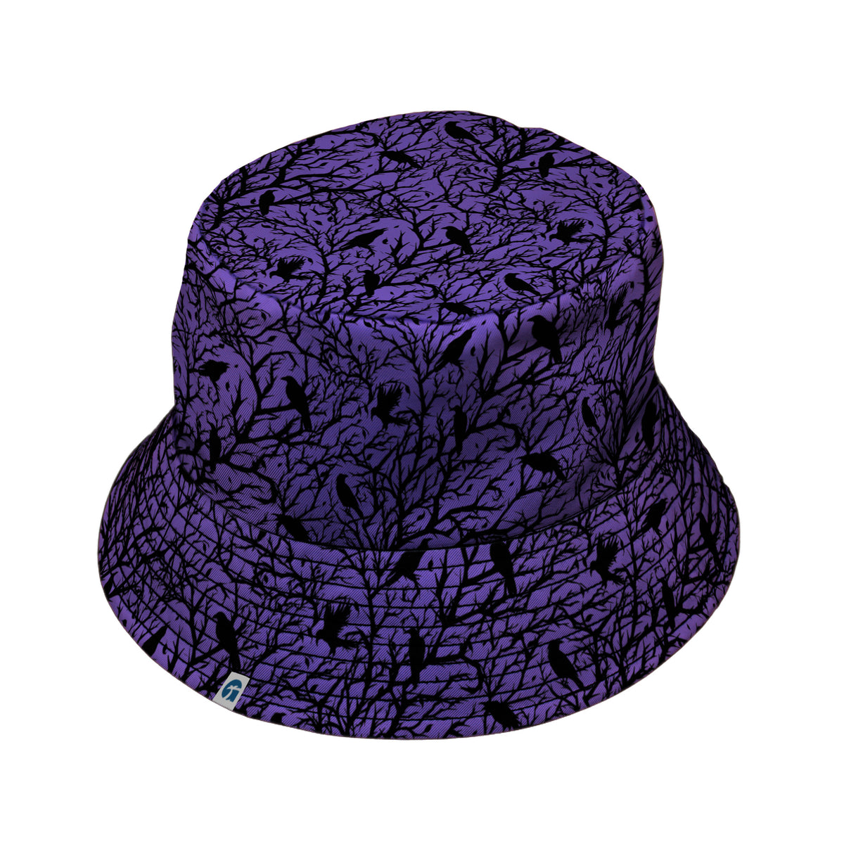Crows At Dusk Bucket Hat Black Stitching