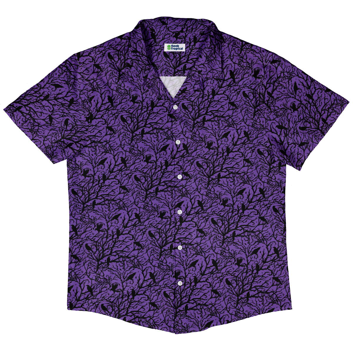 Crows At Dusk Button Up Shirt Hawaiian Front