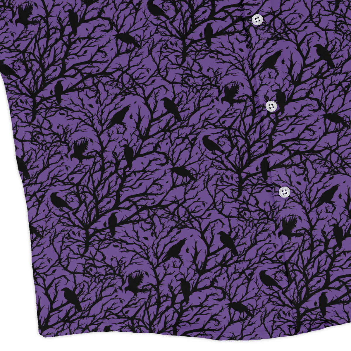 Crows At Dusk Long Sleeve Button Up Shirt corner