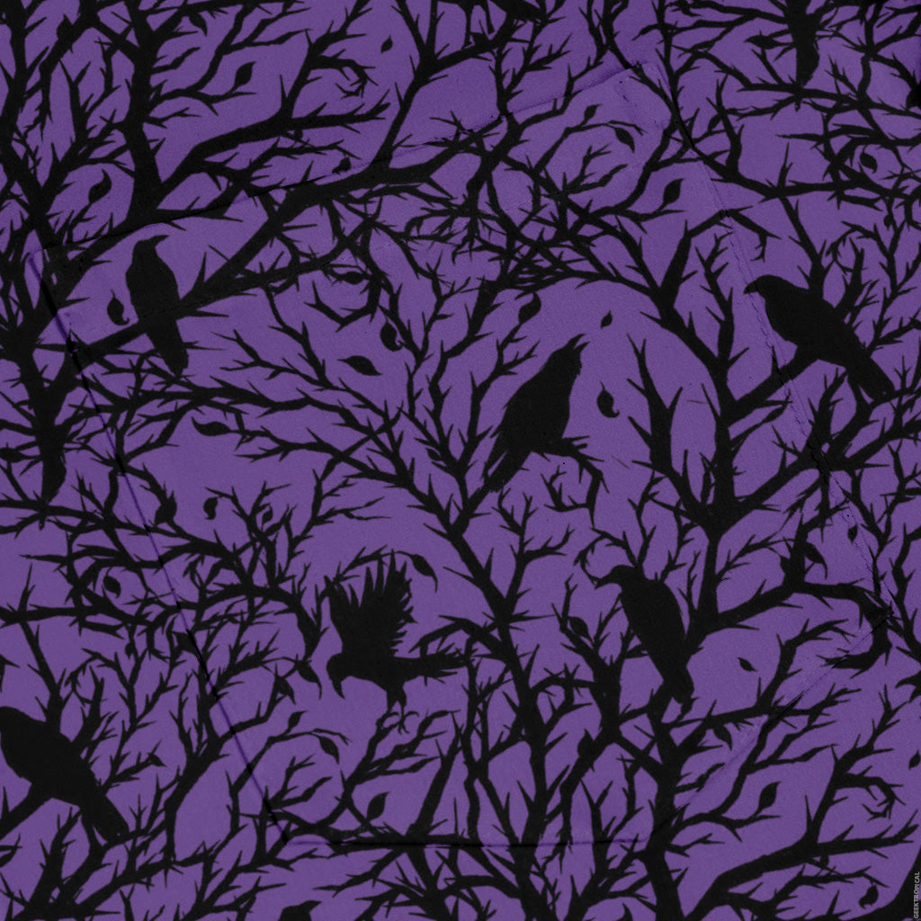 Crows At Dusk Long Sleeve Button Up Shirt pocket