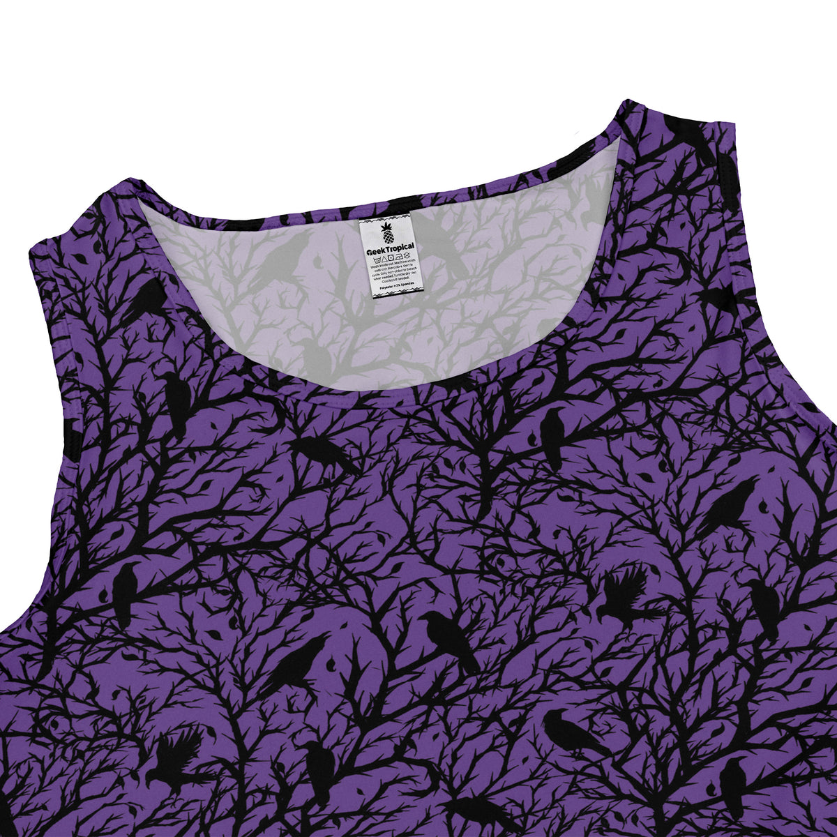 Crows At Dusk Sleeveless Dress close front