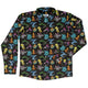 Cute Baby Dragons Long Sleeve Button Up Shirt Geek Nerd adult sizing Animal Patterns Designs by Nathan
