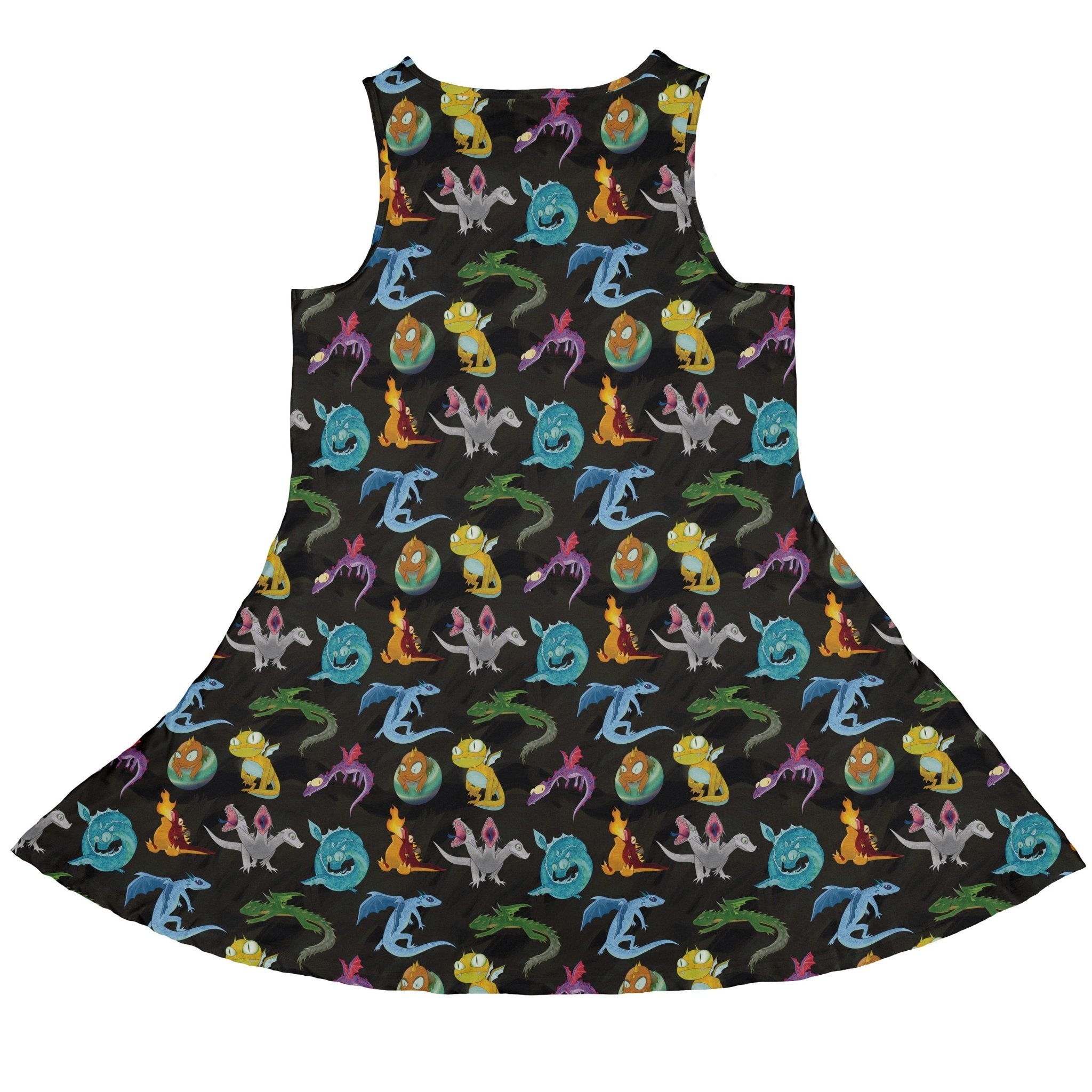 Cute Baby Dragons Dress Geek Nerd Animal Patterns Designs by Nathan Fantasy Prints