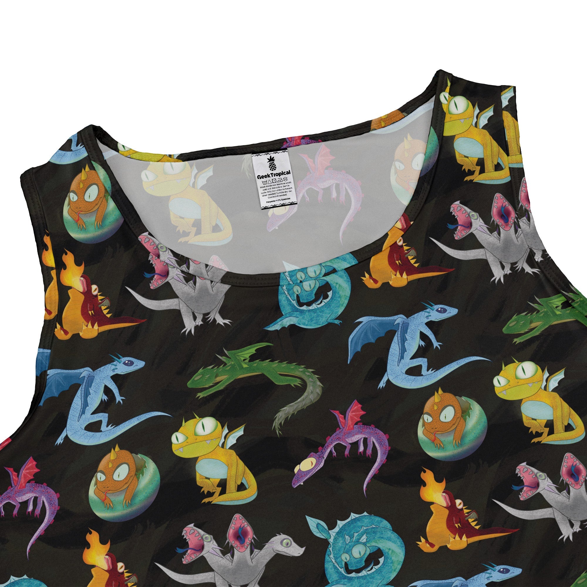 Cute Baby Dragons Dress Geek Nerd Animal Patterns Designs by Nathan Fantasy Prints