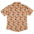 Cute Mushroom Fungi and Slime Orange Pink Video Game Button Up Shirt - adult sizing - Botany Print - video game arcade print