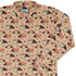 Cute Mushroom Fungi and Slime Long Sleeve Button Up Shirt Geek Nerd adult sizing Botany Print FLOW DESC WRITING