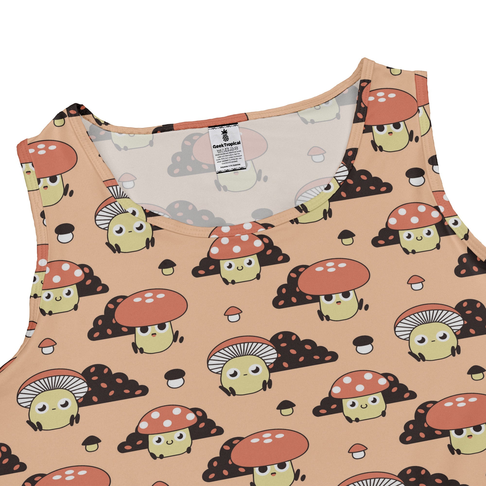 Cute Mushroom Fungi And Slime Dress Geek Nerd Botany Print lx - C video game arcade print