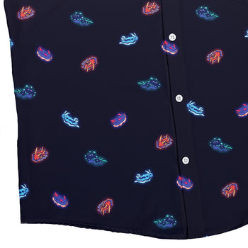 Cute Sea Slugs Button Up Shirt Geek Nerd adult sizing anime Design by Ardi Tong