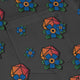 D20 Floral Hawaiian Gray Long Sleeve Button Up Shirt Geek Nerd adult sizing Design by Heather Davenport dnd & rpg print