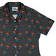 D20 Floral Hawaiian Gray Curvy Button Up Shirt Geek Nerd Design by Heather Davenport dnd & rpg print Simple Patterns