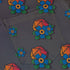 D20 Floral Hawaiian Gray Button Up Shirt - adult sizing - Design by Heather Davenport - dnd & rpg print