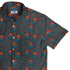D20 Floral Hawaiian Gray Button Up Shirt - adult sizing - Design by Heather Davenport - dnd & rpg print