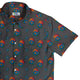 D20 Floral Hawaiian Gray Button Up Shirt - adult sizing - Design by Heather Davenport - dnd & rpg print