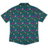 Dnd Dice Critters Teal Button Up Shirt - adult sizing - Animal Patterns - Designed by Rose Khan
