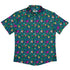 Dnd Dice Critters Teal Button Up Shirt - adult sizing - Animal Patterns - Designed by Rose Khan