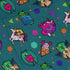 Dnd Dice Critters Teal Button Up Shirt - adult sizing - Animal Patterns - Designed by Rose Khan