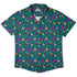 Dnd Dice Critters Teal Button Up Shirt - adult sizing - Animal Patterns - Designed by Rose Khan