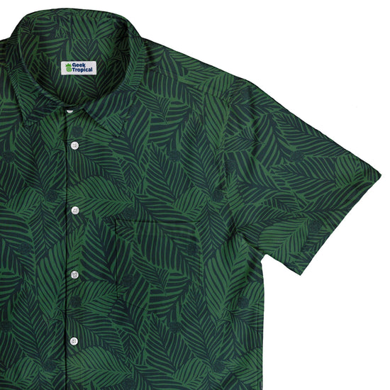 Tropical Dnd Dice Button Up Shirt - adult sizing - Design by Dunking Toast - dnd & rpg print