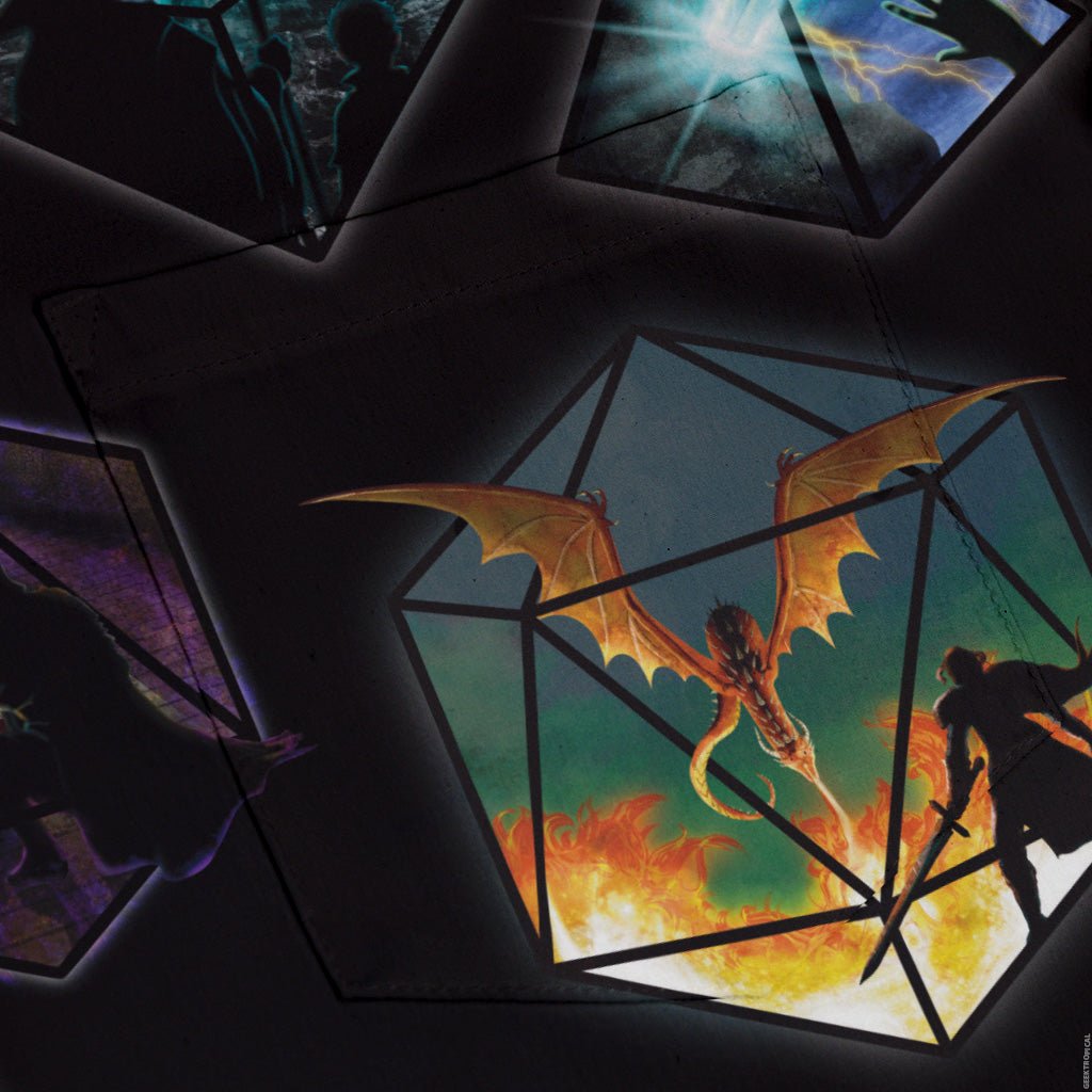 Dnd Party Campaign Button Up Shirt Geek Nerd adult sizing Designs by Nathan dnd & rpg print