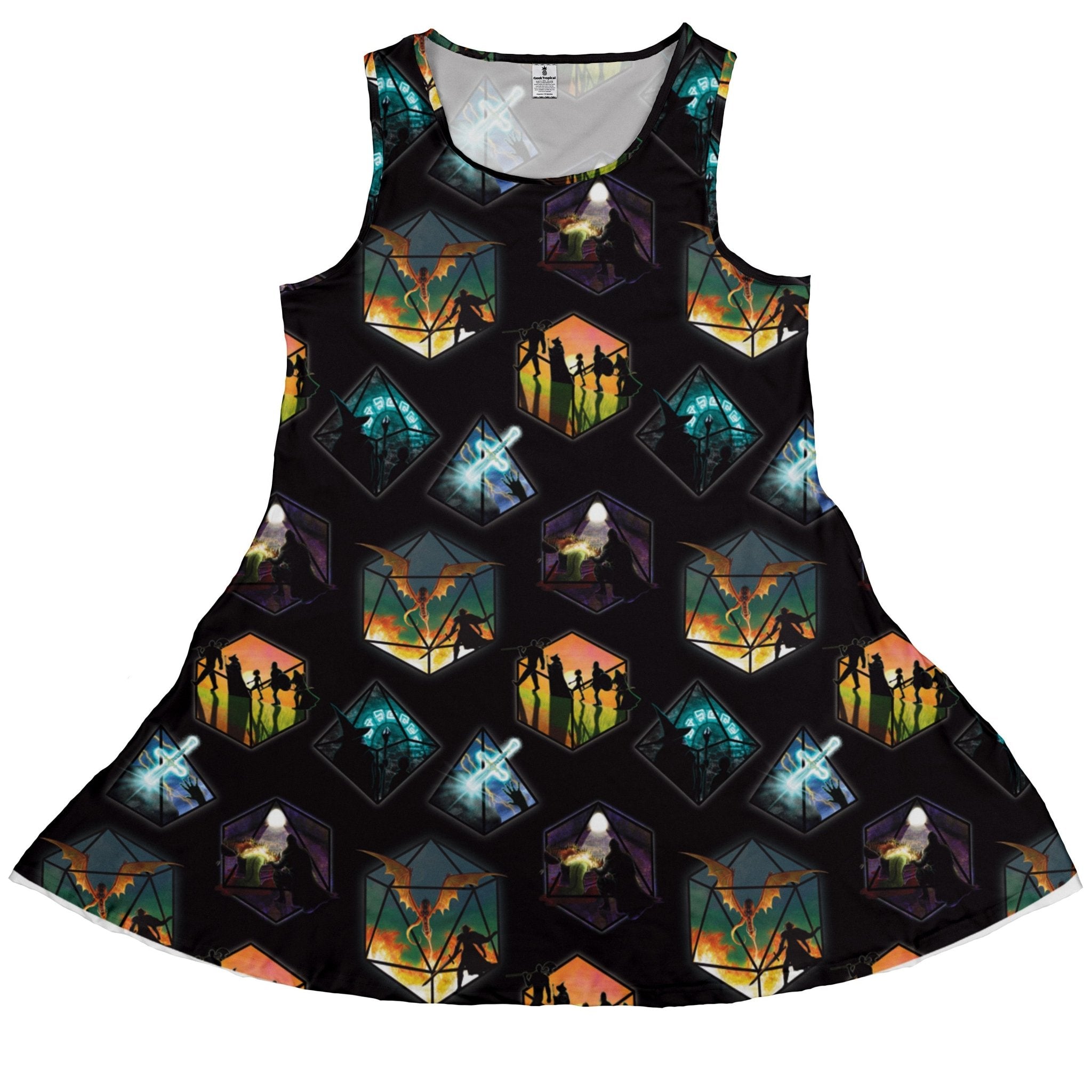 Dnd Party Campaign Dress Geek Nerd Designs by Nathan dnd & rpg print lx - C