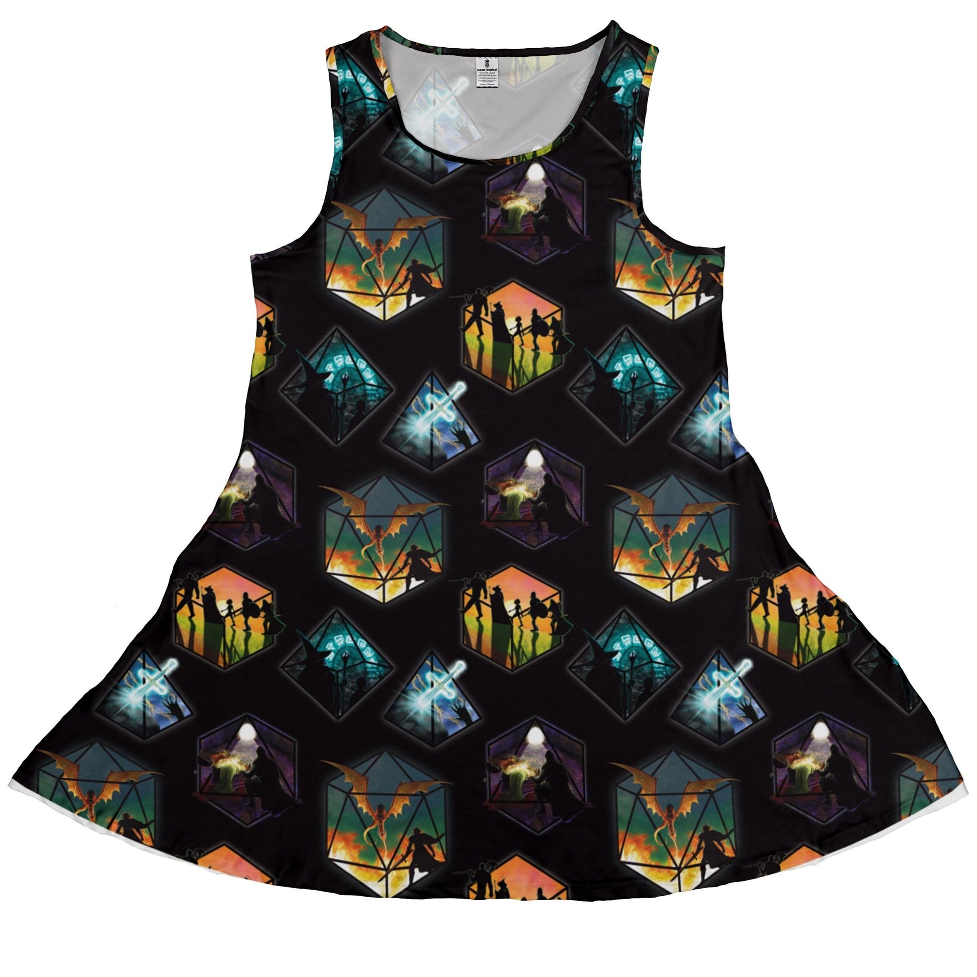 Dnd Party Campaign Dress Geek Nerd Designs by Nathan dnd & rpg print lx - C