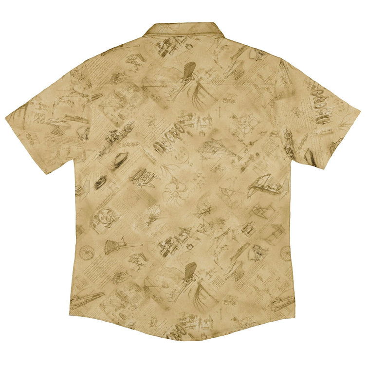 Da Vinci Mechanical Marvels Button Up Shirt - adult sizing - Designs by Nathan - Q3