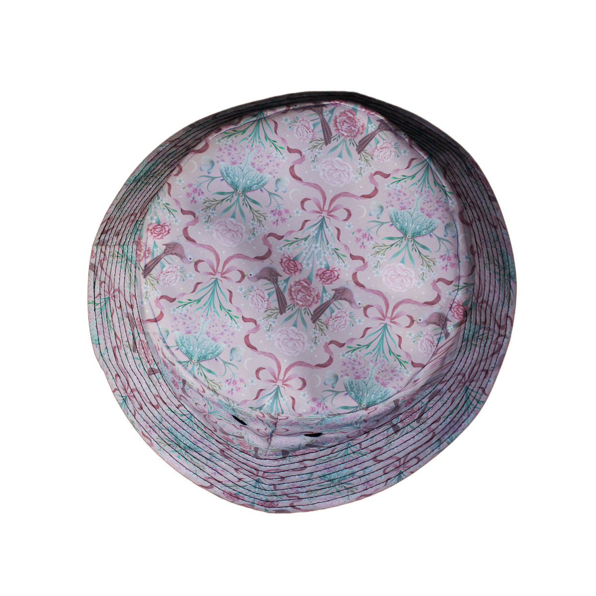 Dainty Bows Moon Garden Bucket Hat Top View