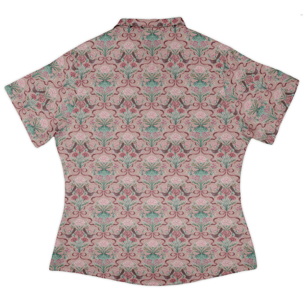 Dainty Bows Moon Garden Curvy Button Up Shirt womens back