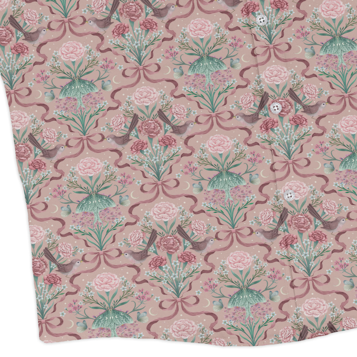 Dainty Bows Moon Garden Long Sleeve Button Up Shirt corner