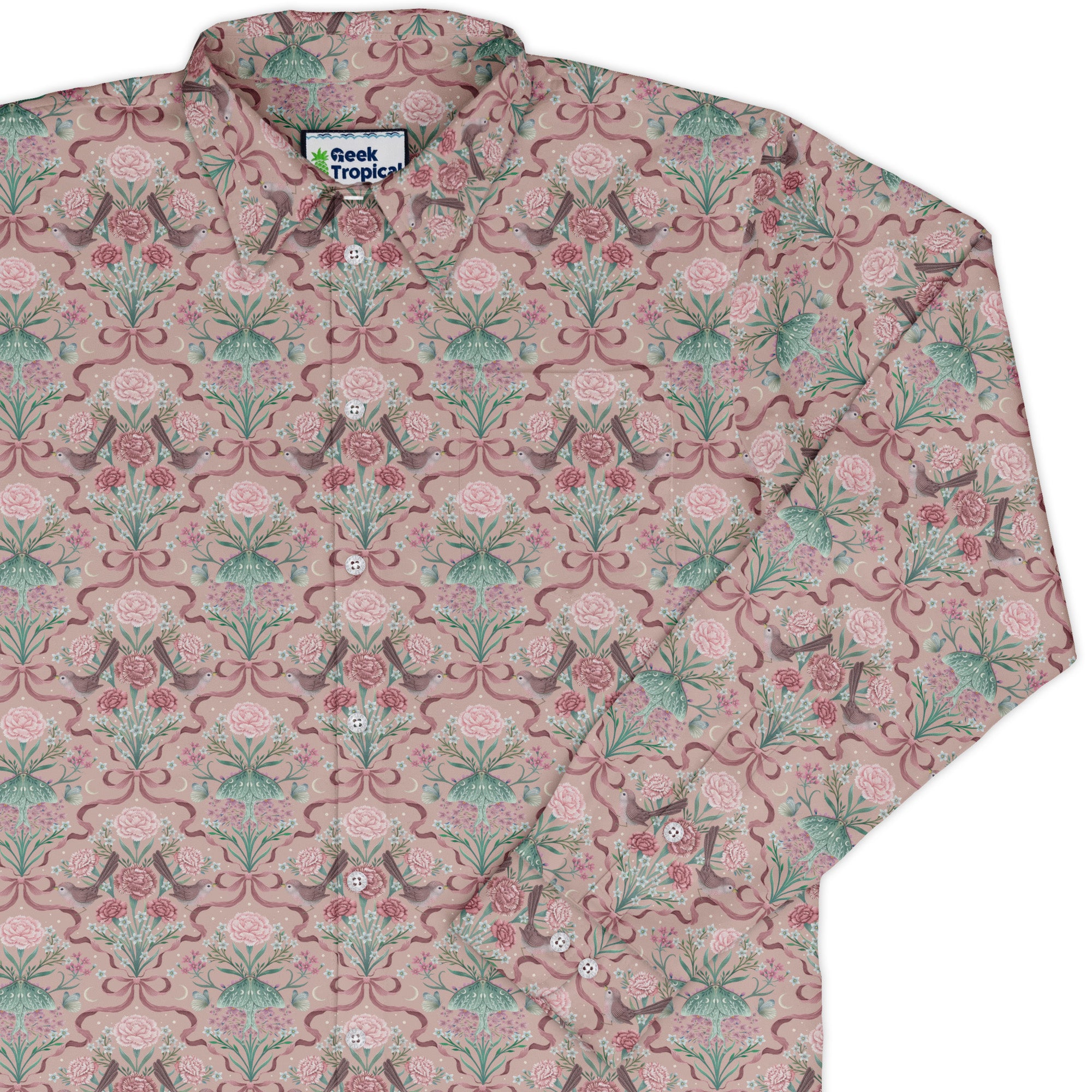Dainty Bows Moon Garden Long Sleeve Button Up Shirt cover