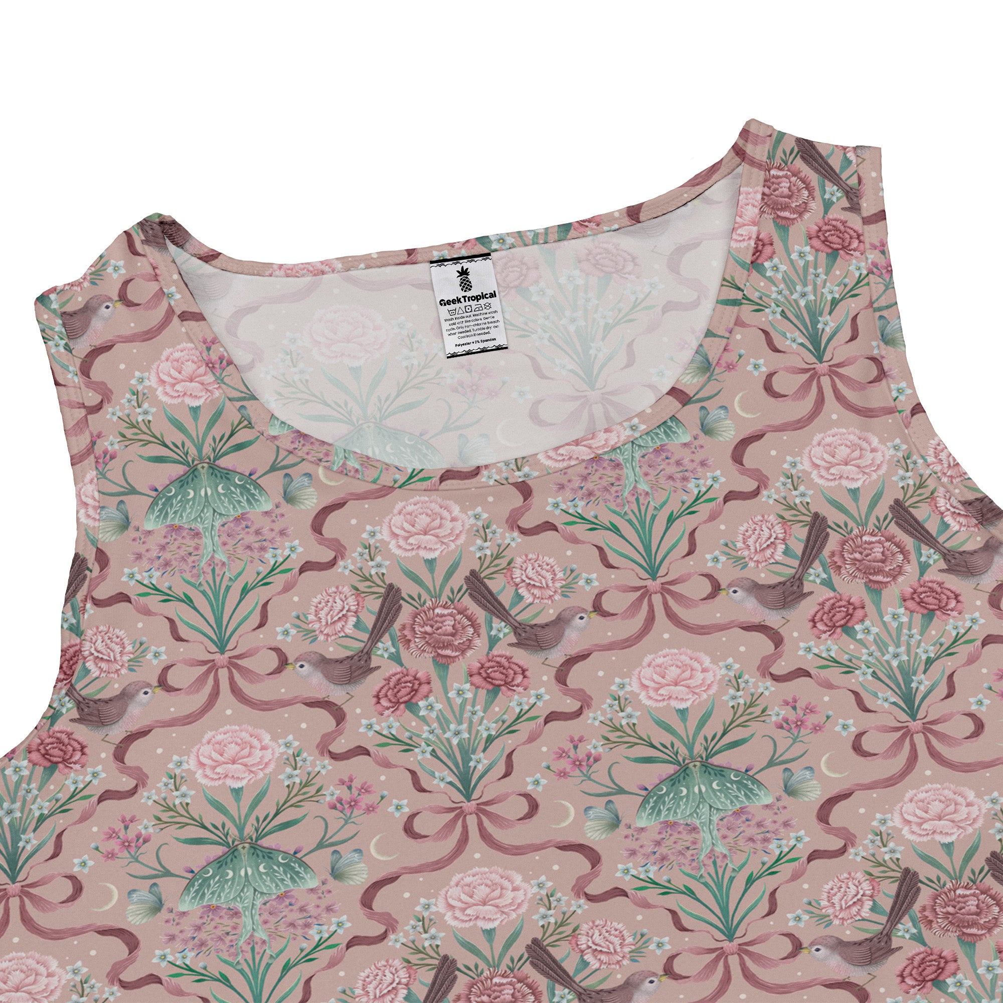 Dainty Bows Moon Garden Sleeveless Dress close front
