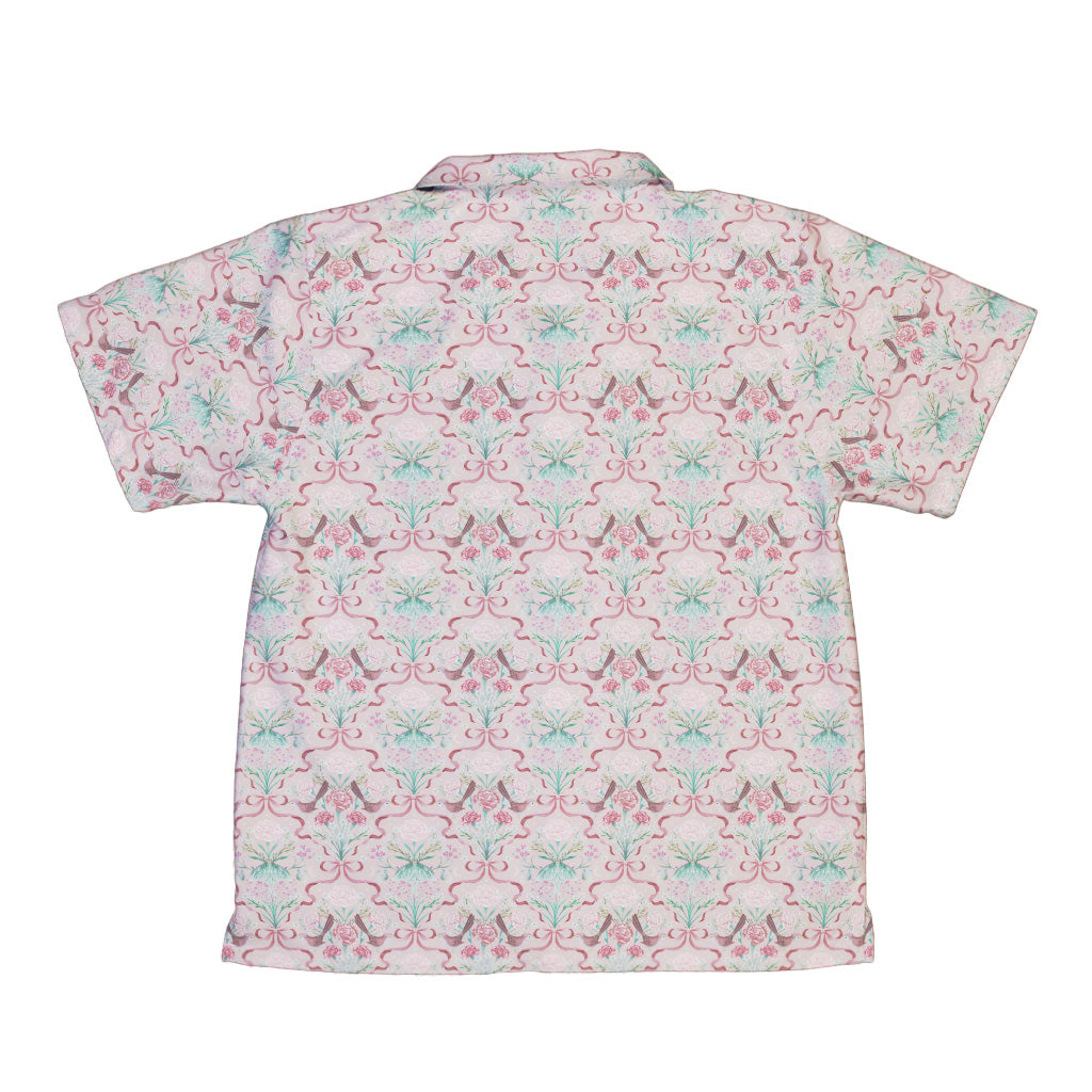 Dainty Bows Moon Garden Youth Hawaiian Shirt Back