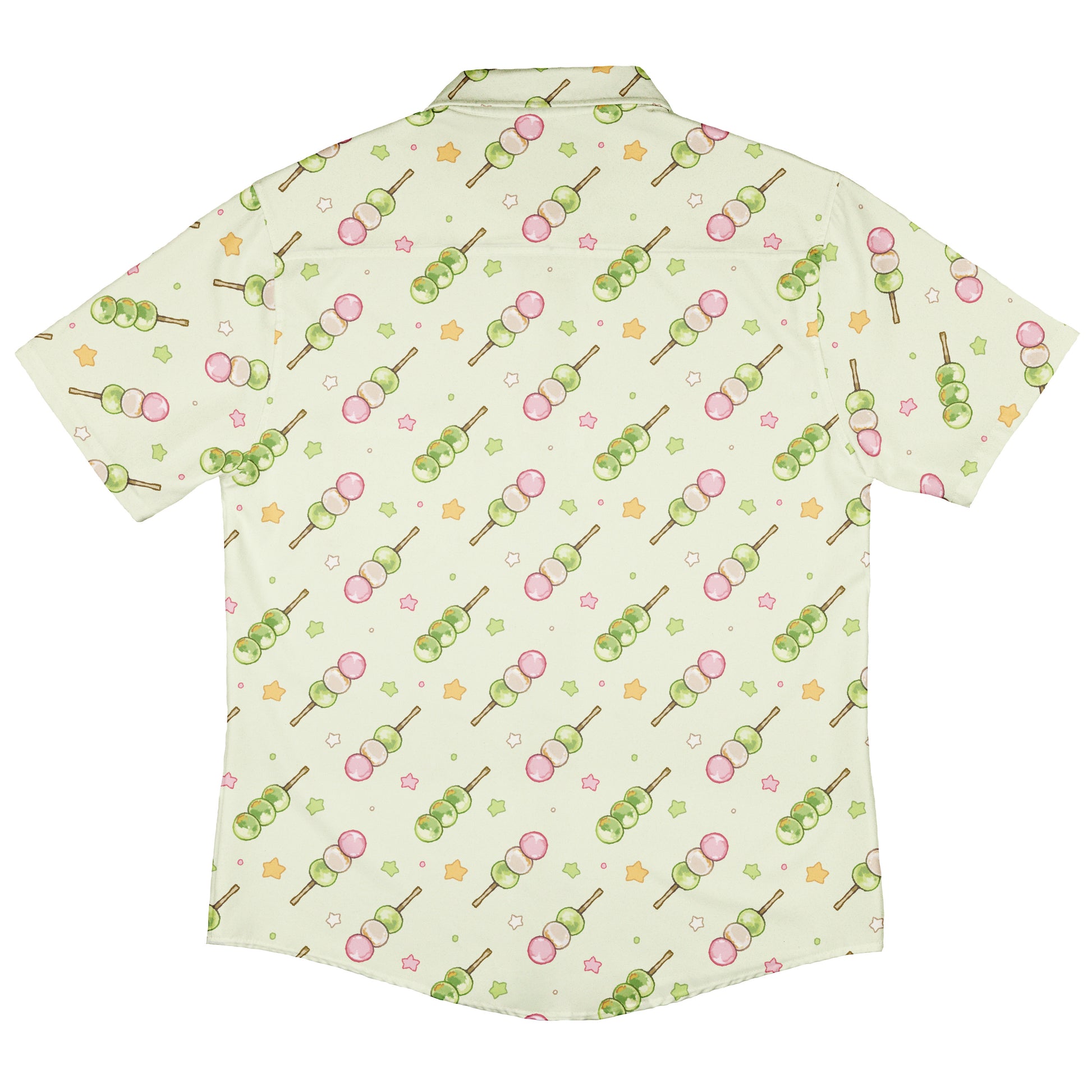 Dangos Matcha Green Button Up Shirt Back
