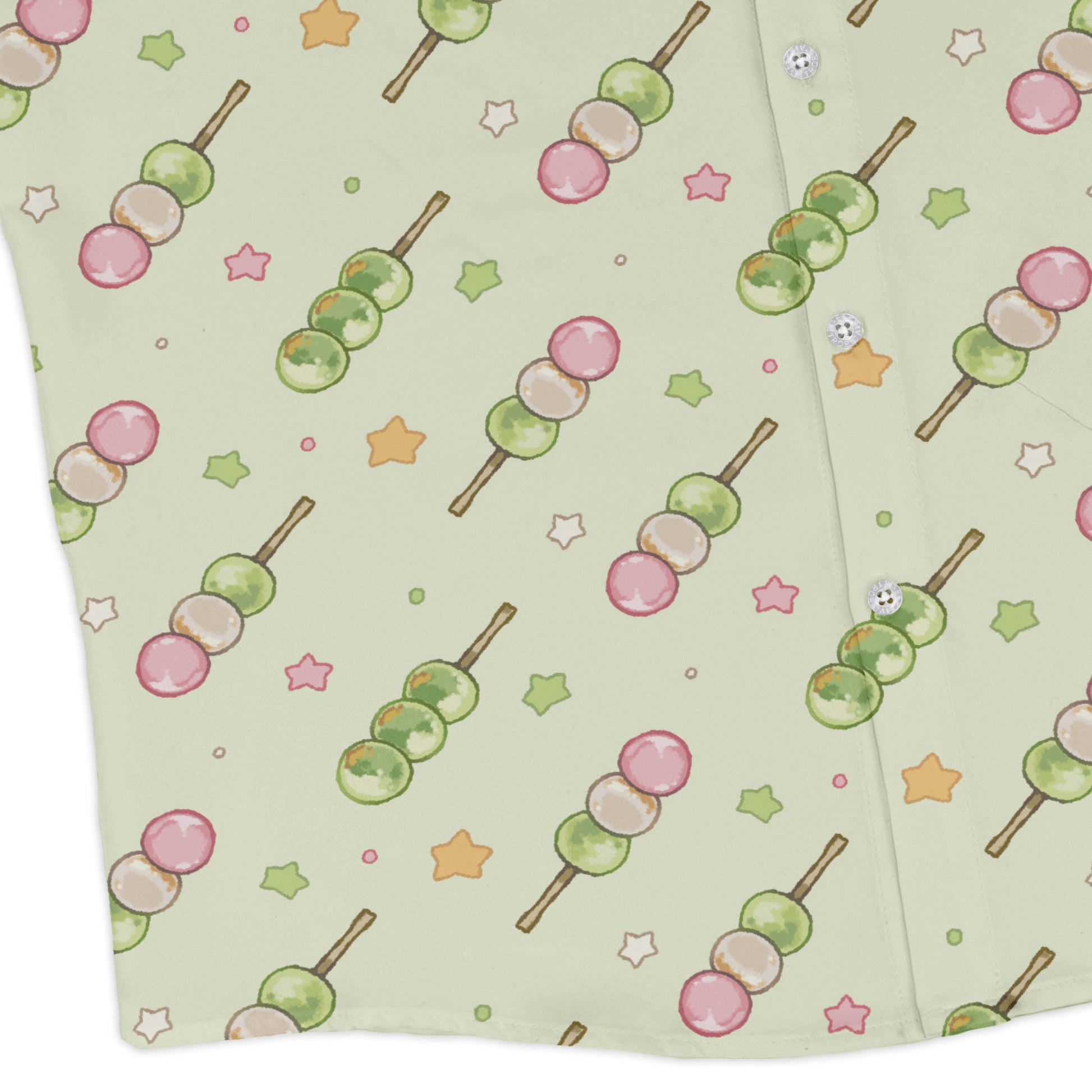 Dangos Matcha Green Long Sleeve Button Up Shirt corner