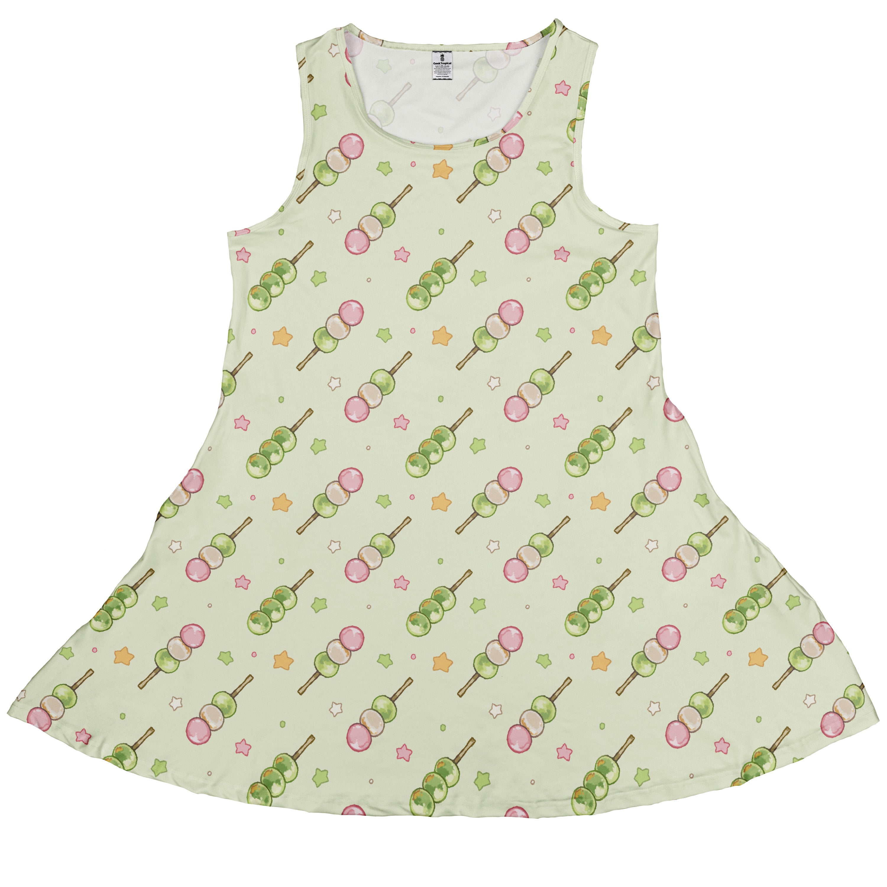 Dangos Matcha Green Sleeveless Dress front