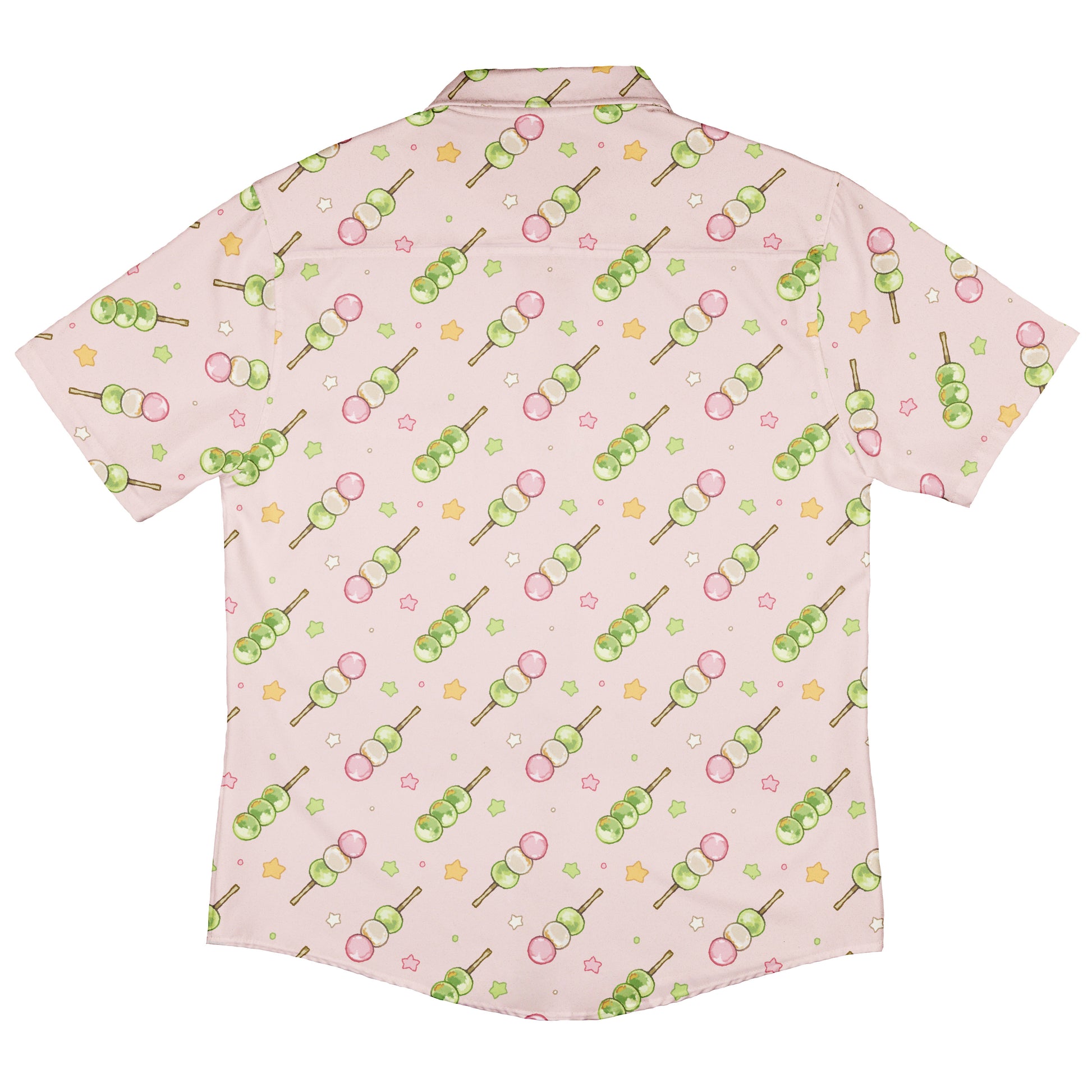 Dangos Strawberry Pink Button Up Shirt Back