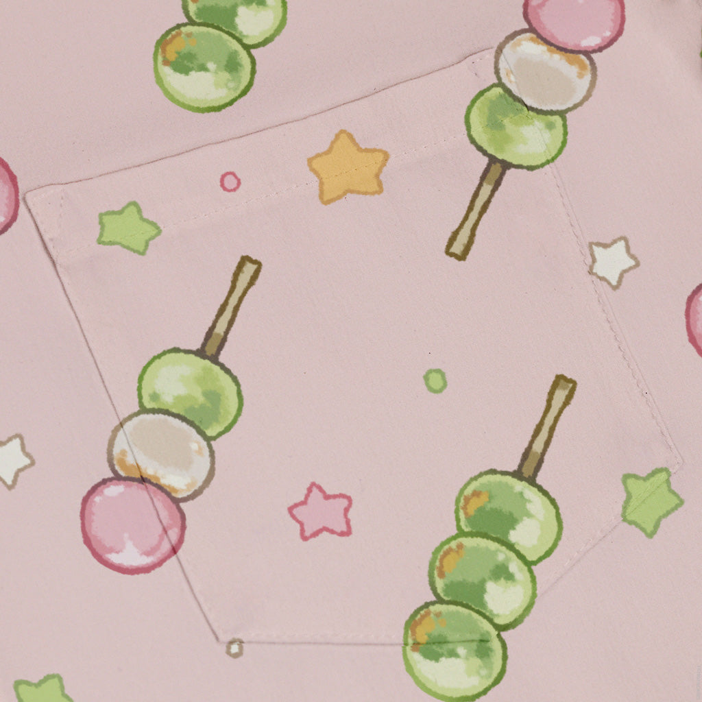 Dangos Strawberry Pink Button Up Shirt Pocket