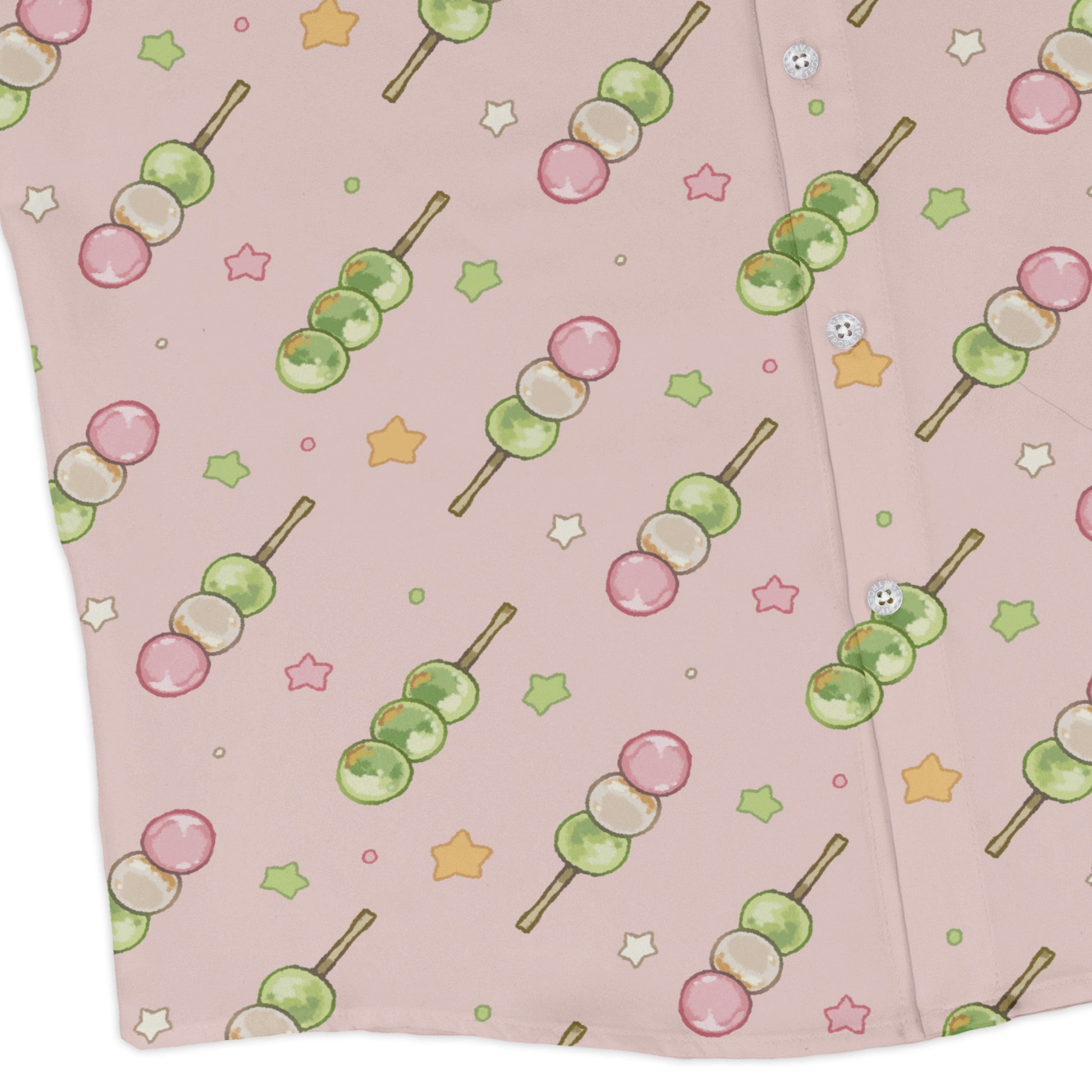 Dangos Strawberry Pink Long Sleeve Button Up Shirt corner