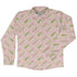 Dangos Strawberry Pink Long Sleeve Button Up Shirt front