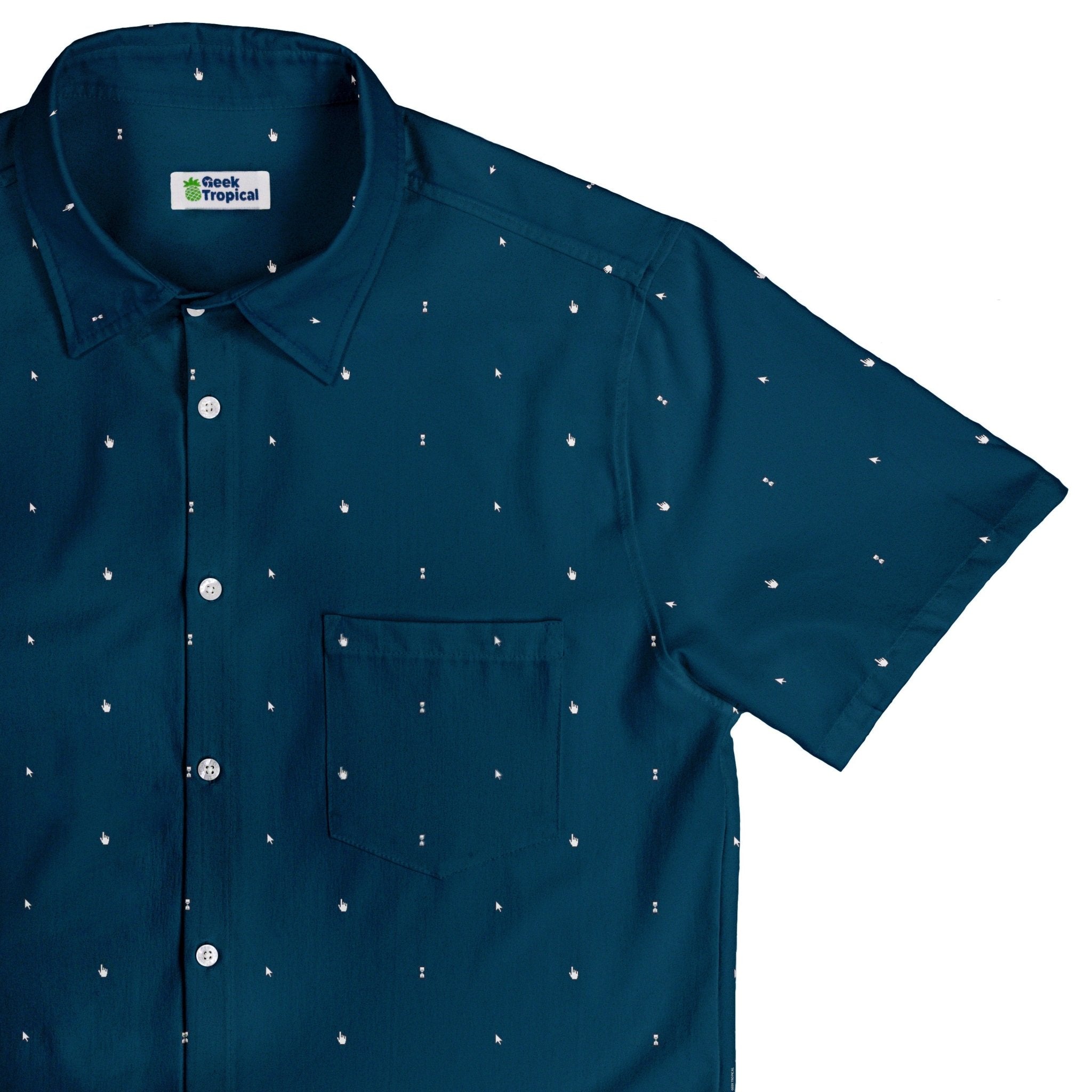 Clearance Ready - to - Ship Dark Mouse Button Up Shirt Geek Nerd adult sizing Clearance computer print