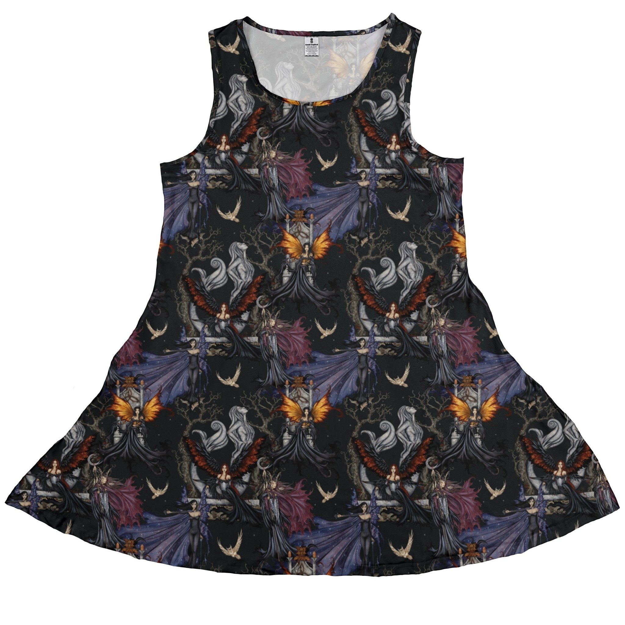 Clearance Ready - to - Ship Dark Elves Gathering Dress Geek Nerd Clearance Design by Amy Brown Fantasy Prints