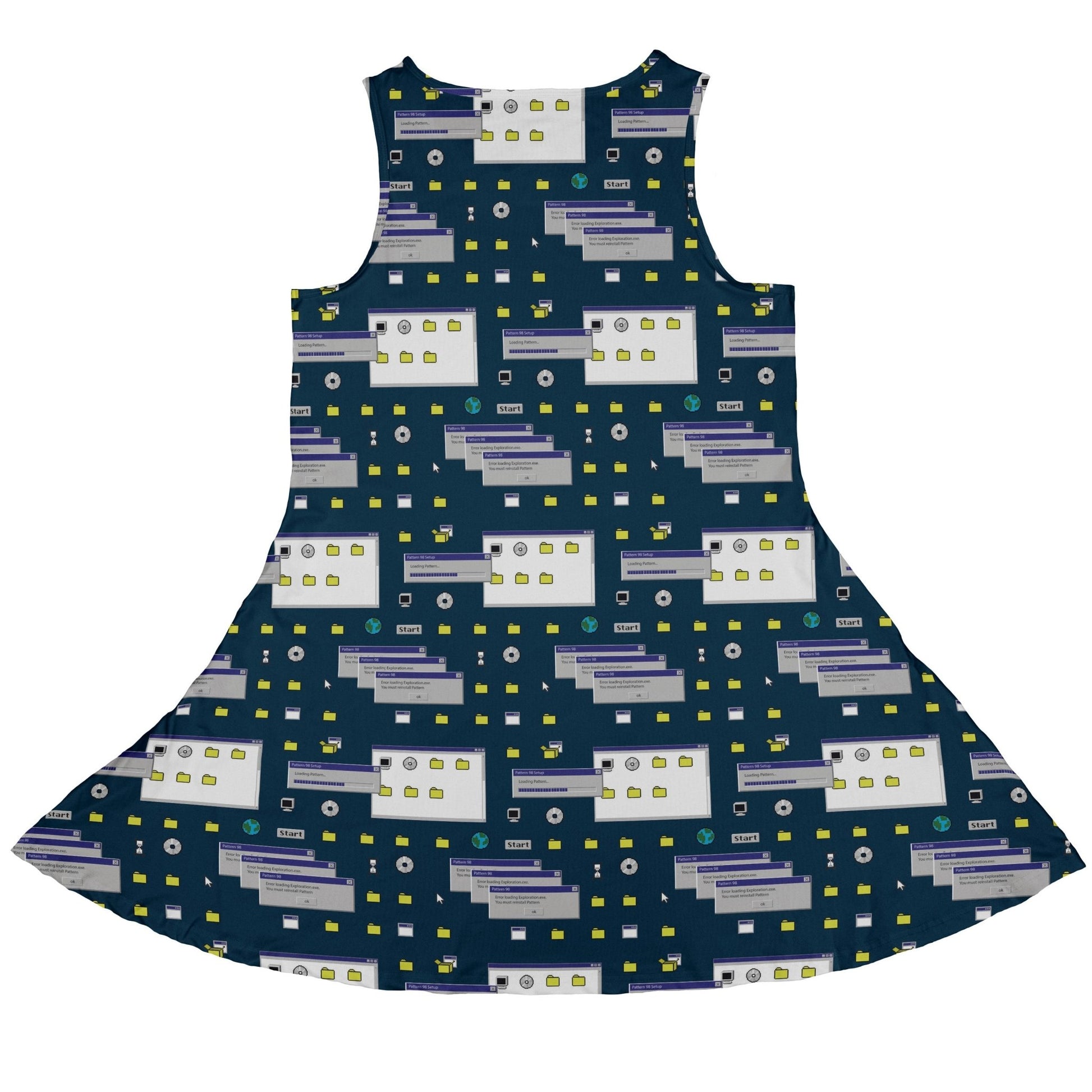 Dark Pattern98 Dress Geek Nerd computer print Design by Claire Murphy lx - C