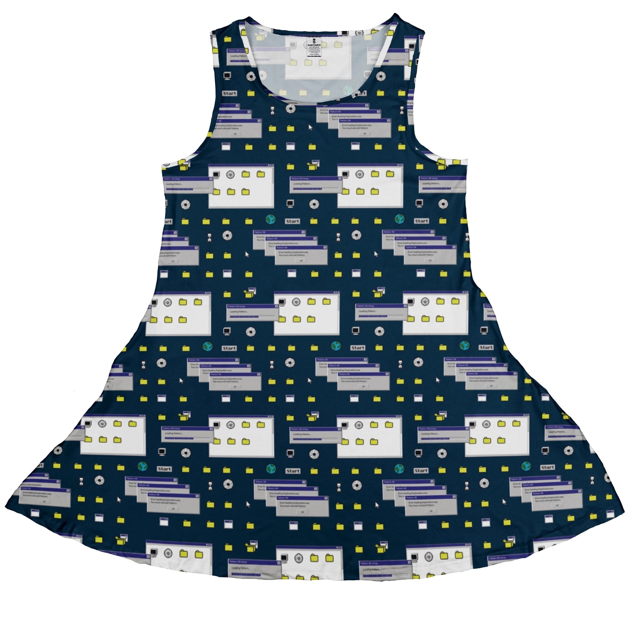 Dark Pattern98 Dress Geek Nerd computer print Design by Claire Murphy lx - C