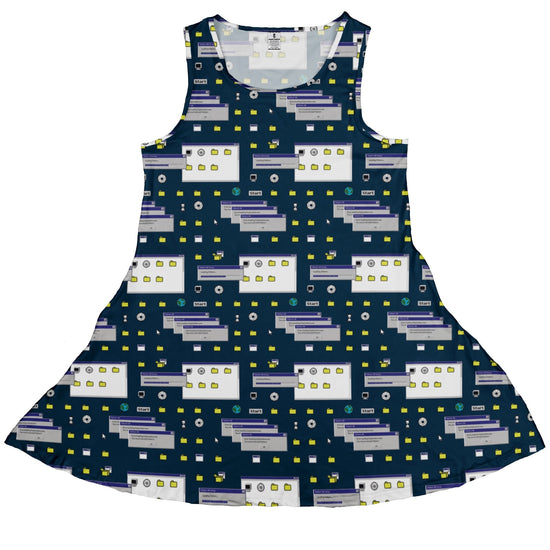 Dark Pattern98 Dress Geek Nerd computer print Design by Claire Murphy lx - C