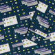 Dark Pattern98 Long Sleeve Button Up Shirt Geek Nerd adult sizing computer print Design by Claire Murphy