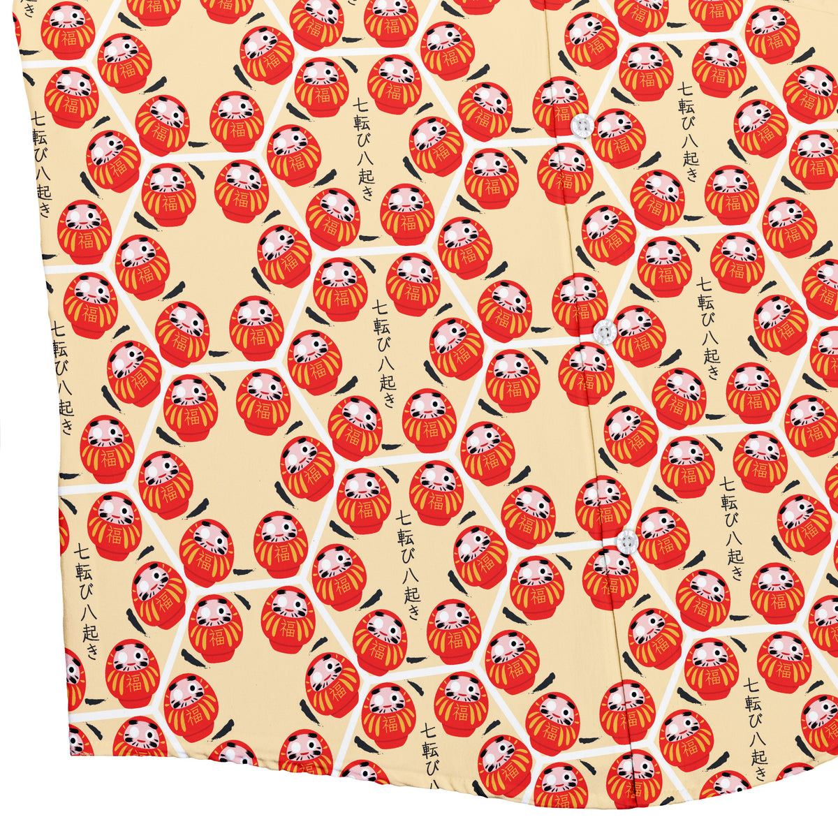 Daruma Dash Button Up Shirt Bottom Corner