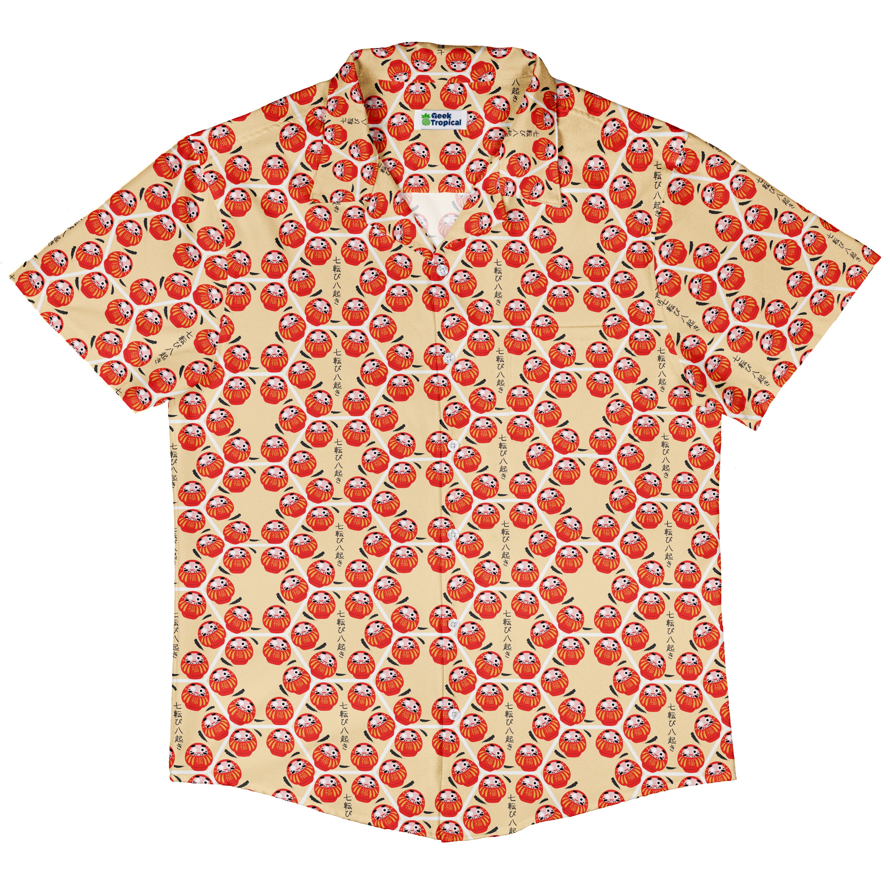 Daruma Dash Button Up Shirt Hawaiian Front